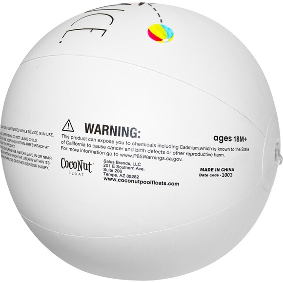 NWT Rae Dunn BOUNCE Beach Ball Inflatable Beach Toy Pool Accessories Kid & Adult - Picture 4 of 5